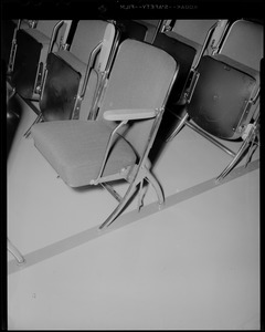 Row of chairs in War Memorial Building
