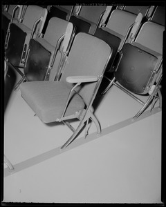 Row of chairs in War Memorial Building