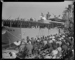 Guests during the Charles F. Adams missile ship commissioning