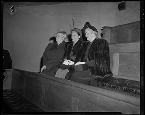 Governor Dever's sister Marie, left, and two others seated