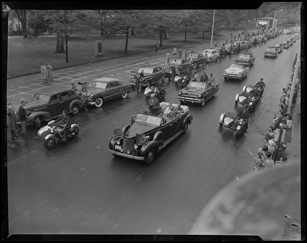 Motorcade of President Dwight Eisenhower during his Boston visit