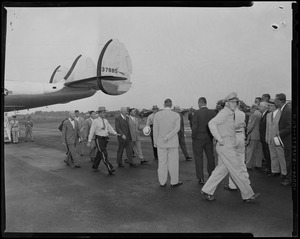 President Dwight Eisenhower at the airport