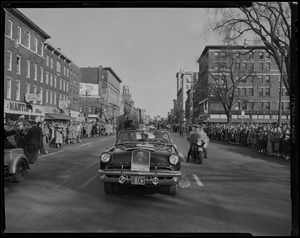 General Eisenhower in convertible during the motorcade