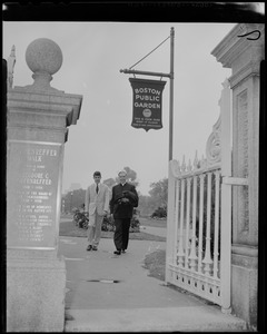 Prince Alexandre and Bishop Sheen at the Boston Public Garden