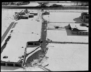 Aerial view of the laundry, auto plate shop, and foundry of the Walpole Prison