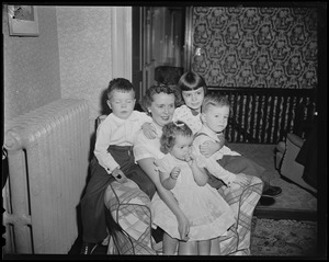 John F. Collins family: wife Mary Patricia and four children, Thomas, Patricia, John, Jr., and Peggy