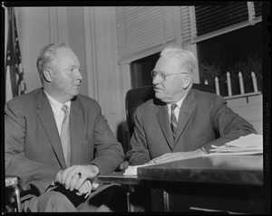 Mayor-elect John F. Collins with Mayor Hynes at City Hall