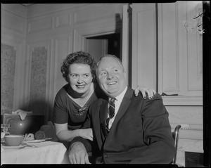 Mary and John F. Collins at the table