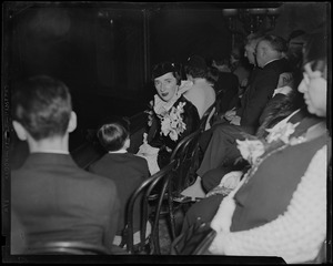 Mary Curley seated at the Inaugural Ball for her father, Governor James M. Curley