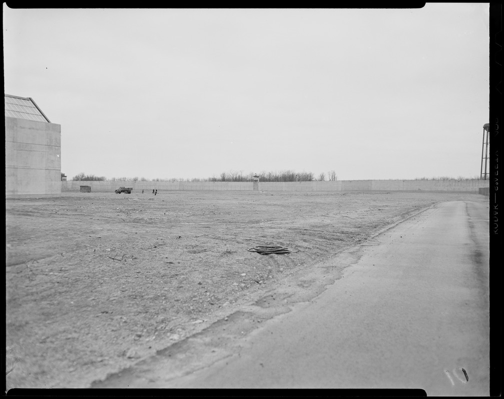 View of Norfolk State Prison, driving up from the road