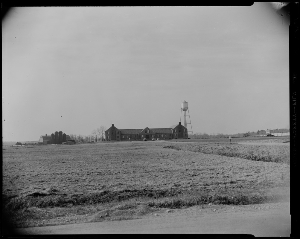 View of Norfolk State Prison, driving up from the road