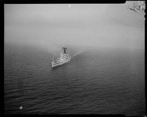 U.S.S. Boston cruiser in the water, arrives at South Boston Naval Annex from Vietnam