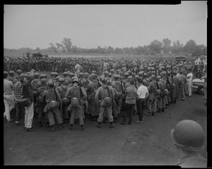 Guards receiving instructions for the Springfield Negro Demonstration
