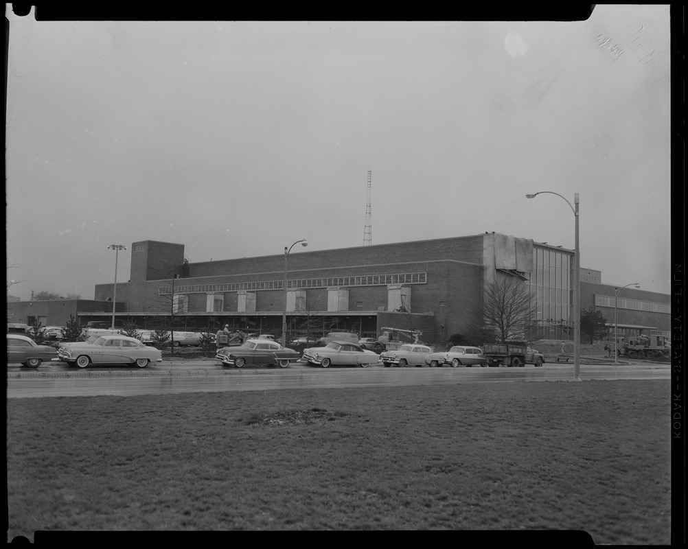 Exterior view of the new Boston Globe plant in Dorchester