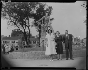 Lilian, Princess of Réthy and Leopold III two other people at Gloucester Fisherman's Memorial