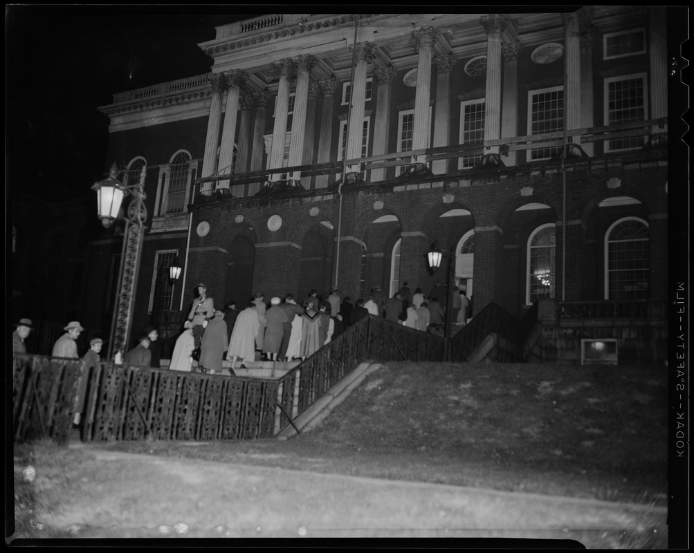 Line outside the State House to pay respects to James M. Curley