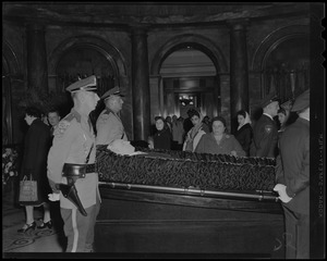 Woman at the casket of James M. Curley