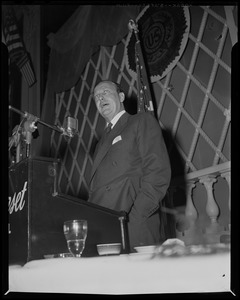 William Randolph Hearst Jr. addressing the room at Somerset Hotel