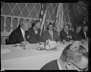 Governor Herter and William Randolph Hearst Jr. and others at the head table of the reception at Somerset Hotel