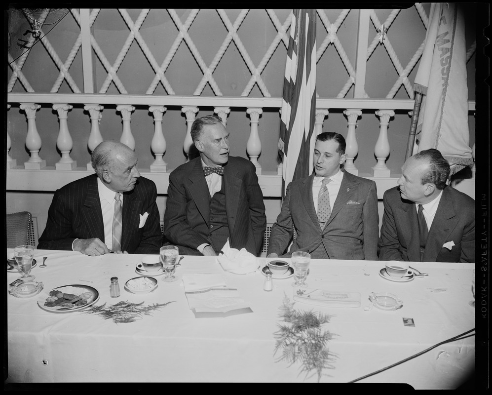 Governor Herter and William Randolph Hearst Jr. and others at the head table of the reception at Somerset Hotel