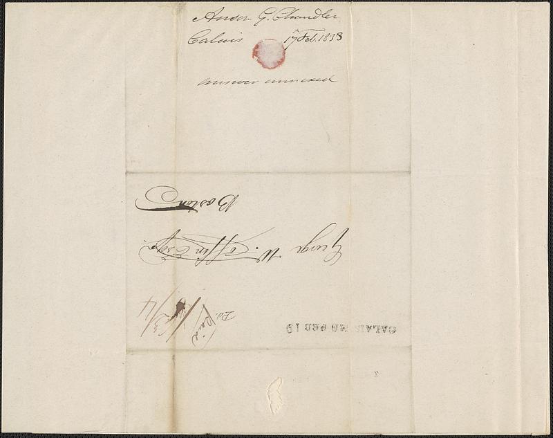 Anson G. Chandler to George Coffin, 17 February 1833