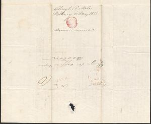 Clough R. Miles to George Coffin, 31 May 1836