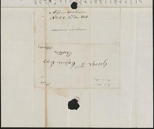 Alfred Cushman to George Coffin, 20 December 1848