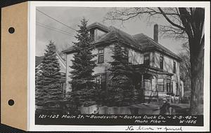 121-123 Main Street, tenements, Boston Duck Co., Bondsville, Palmer, Mass., Feb. 8, 1940