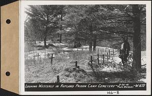 Looking westerly in Rutland Prison Camp Cemetery, Rutland, Mass., Mar. 26, 1941