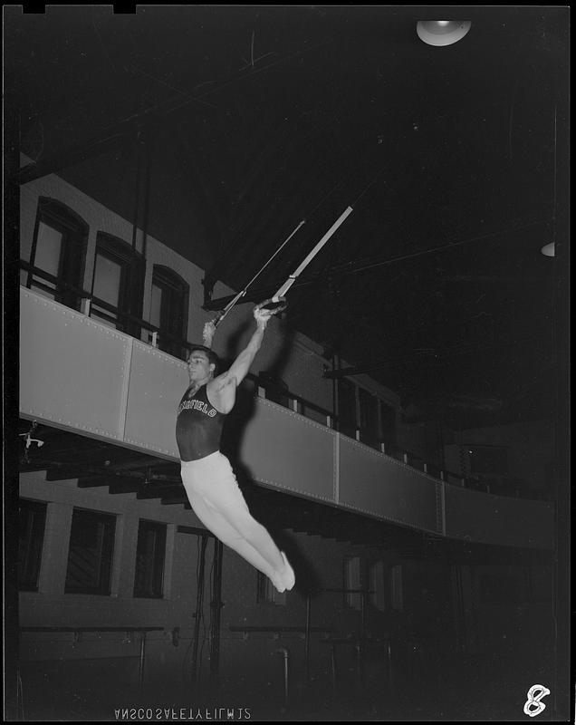 Sc Gymnast On The Flying Rings Digital Commonwealth