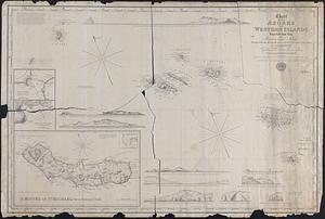 Chart of the Azores or Western Islands Improved from those of Fleurien and Tolino with the Rectification of longitude given in Purdy's Memoir on the Atlantic, as confirmed by Captain Wm Fitzwilliam Owen in his majesty's ship Leven 1820
