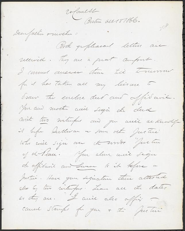 Letter from John D. Long to Zadoc Long and Julia D. Long, October 18, 1866