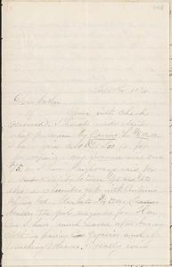 Letter from Ruth Ann B. Strout to John D. Long, September 1, 1876