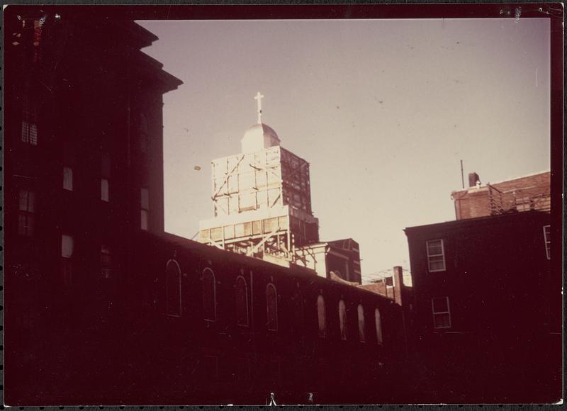 St. Stephen's Church under scaffolding, Boston