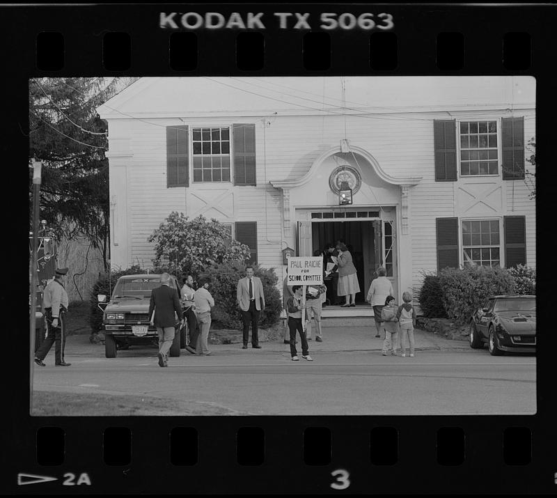 Entrance of West Newbury Old Town Hall Digital Commonwealth