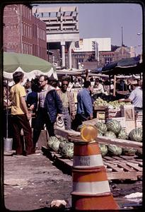 People shopping at the Haymarket