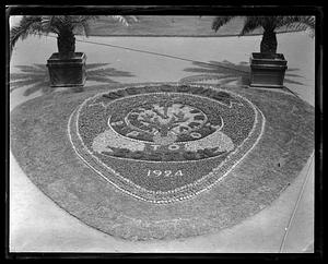 Flowerbed reading "Welcome to Boston BPOE 1924"
