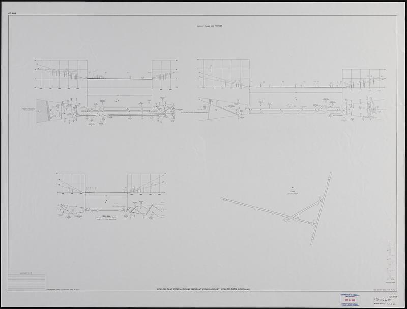 Airport obstruction chart, OC 609, New Orleans International (Moisant Field) Airport, New Orleans, Louisiana