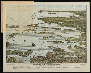 Bird's eye view of Boston Harbor
