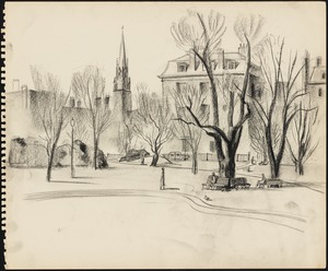 Sketch of Boston Public Garden