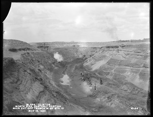 Wachusett Reservoir, North Dike, easterly portion, main cut-off trench, west of station 10, Clinton, Mass., May 16, 1900