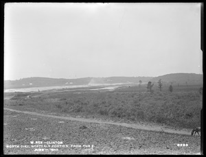 Wachusett Reservoir, North Dike, westerly portion; from the east, Clinton; Sterling, Mass., Jun. 11, 1900