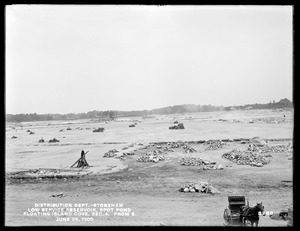 Distribution Department, Low Service Spot Pond Reservoir, Floating Island Cove, Section 4, from the south, Stoneham, Mass., Jun. 26, 1900