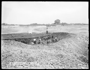 Distribution Department, Low Service Spot Pond Reservoir, mixing core material for Dam No. 8, Section 3, Stoneham, Mass., Jun. 26, 1900