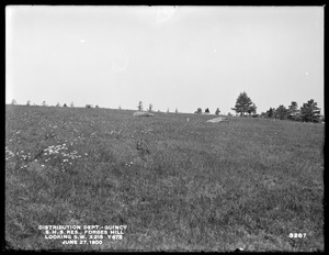 Distribution Department, Southern High Service Forbes Hill Reservoir, site of, looking towards the southwest corner, X215 Y675, Quincy, Mass., Jun. 27, 1900