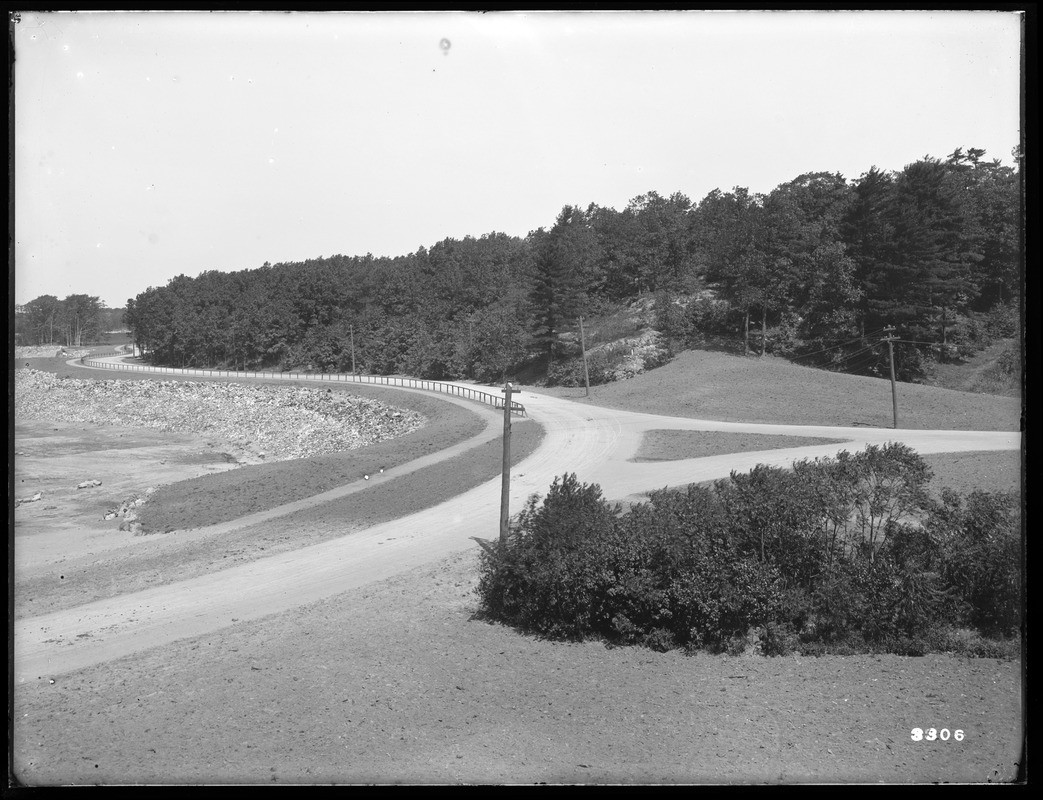 Distribution Department, Low Service Spot Pond Reservoir, view from junction of Woodland Road and Pond Street, Stoneham, Mass., Jul. 19, 1900