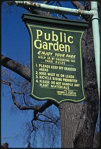 Public Garden sign