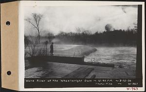 Ware River at the Wheelwright dam, Hardwick, Mass., 12:40 PM, Mar. 12, 1936