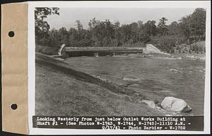 Looking westerly from just below Outlet Works Building at Shaft #1, West Boylston, Mass., 11:10 AM, Sep. 17, 1941