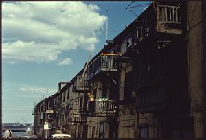 View of buildings on T Wharf, Boston